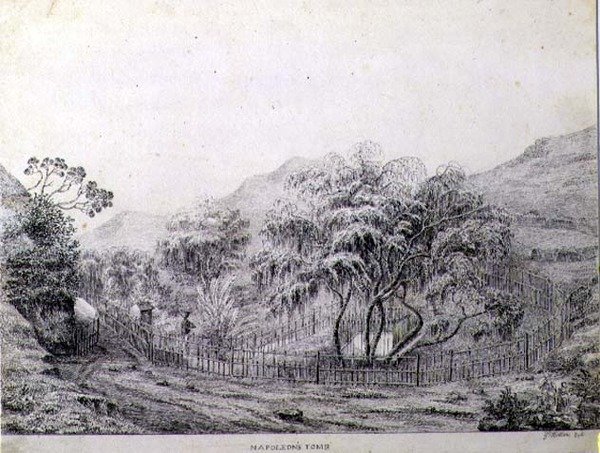 Napoleons grav ved Longwood på øya St. Helena av Captain G. Rotton