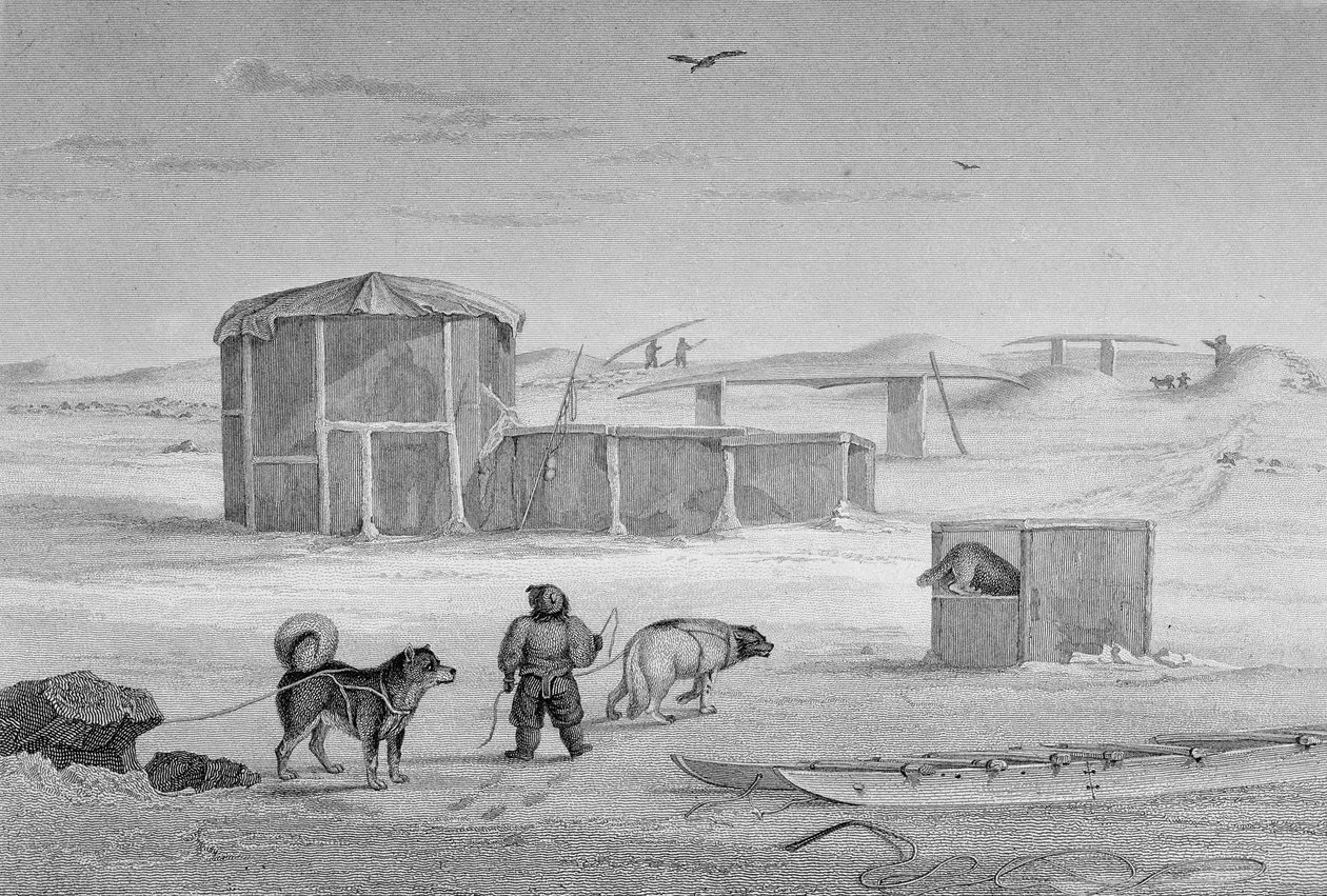 Eskimaux House, bygget av is, Igloolik, 1822, fra 