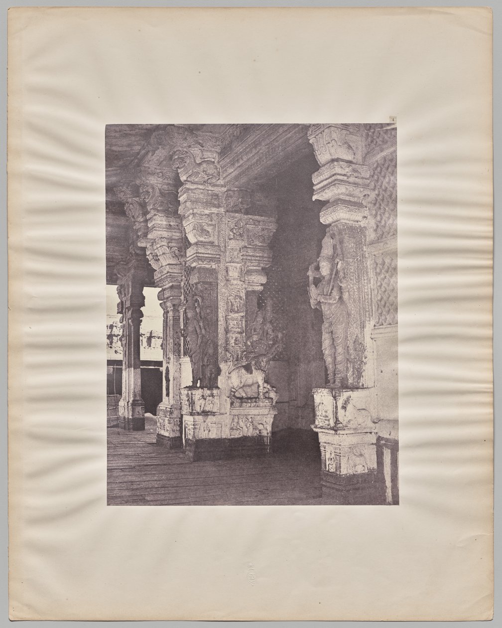 Pudhu Mandapa a Tirumala Nayak (r. 1623-59), Meenakshi Sundareshwar-tempelet, Madurai av Captain Linnaeus Tripe