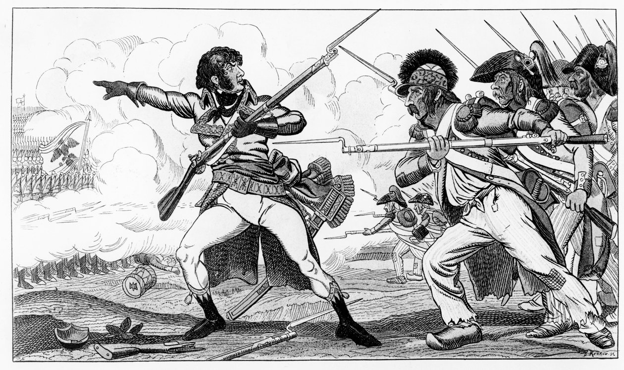 De frivillige i Sabots i slaget ved Valmy, 20. september 1792, illustrasjon fra 