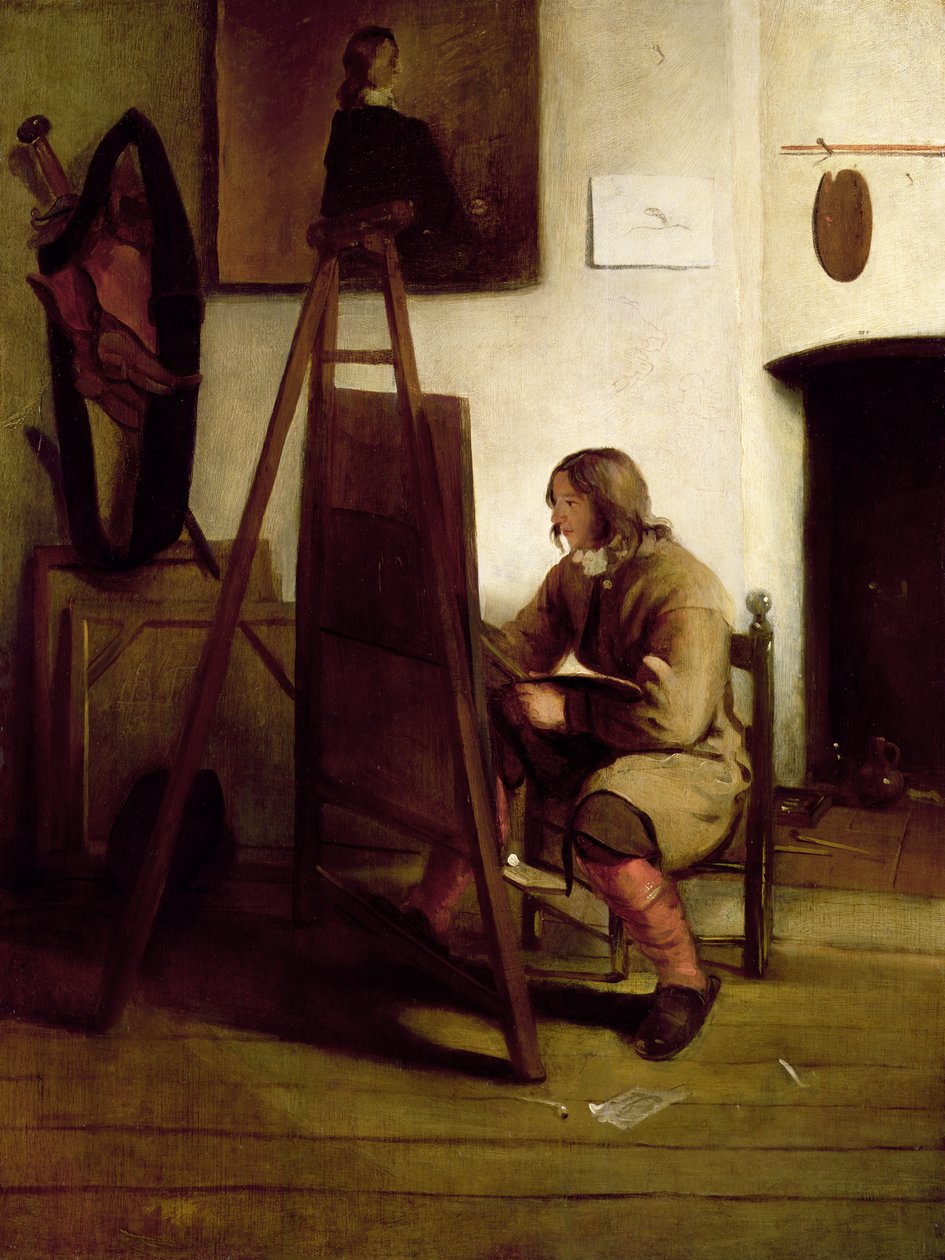 En kunstner i atelieret hans av Carel Fabritius