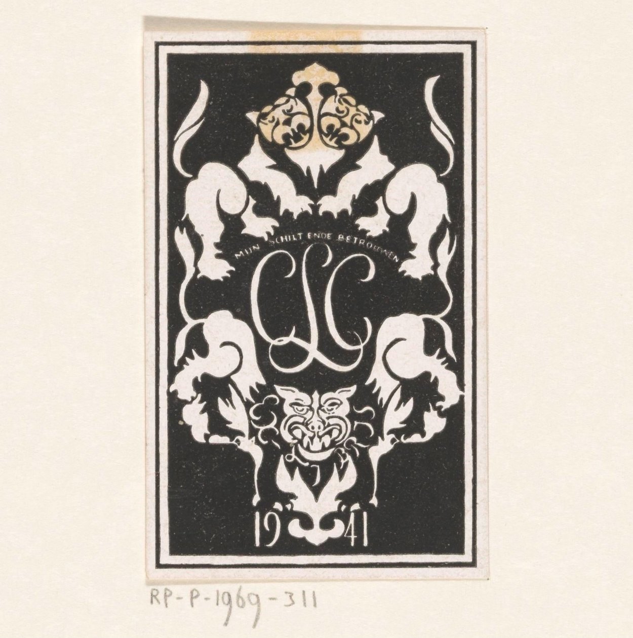 Ex-libris av Carel Lion Cachet av Carel Adolph Lion Cachet