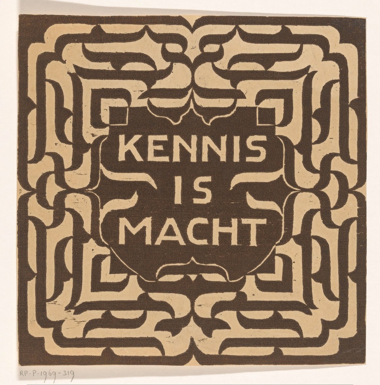 Kunnskap er makt (original tittel på objekt) av Carel Adolph Lion Cachet
