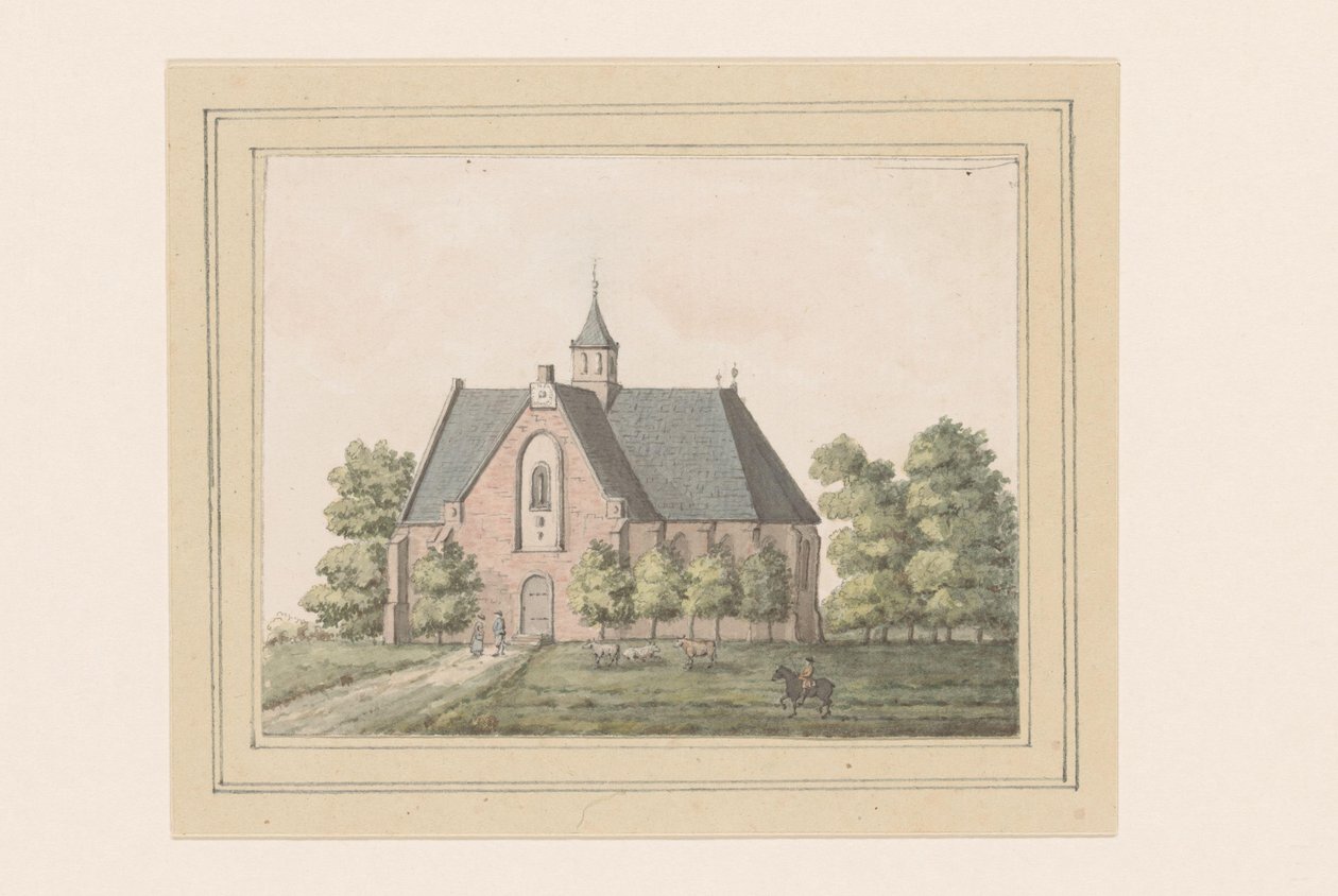 Figurer nærmer seg i et leseskap Leseskapet 1857 (tittel på objekt) av Carel Christiaan Antony Last