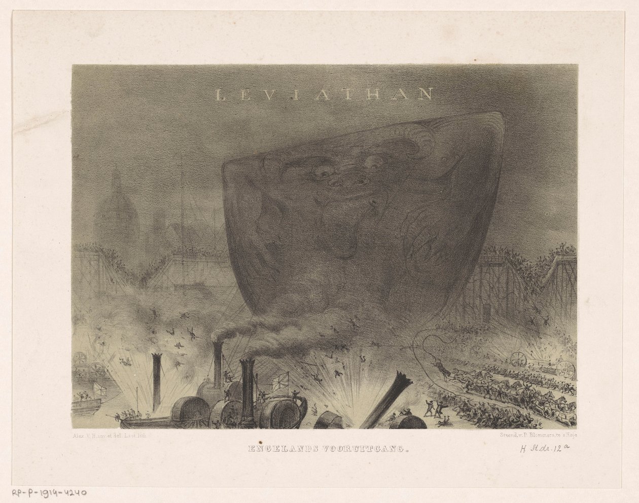 Leviathan Leviathan Englands fremgang (tittel på objekt) av Carel Christiaan Antony Last