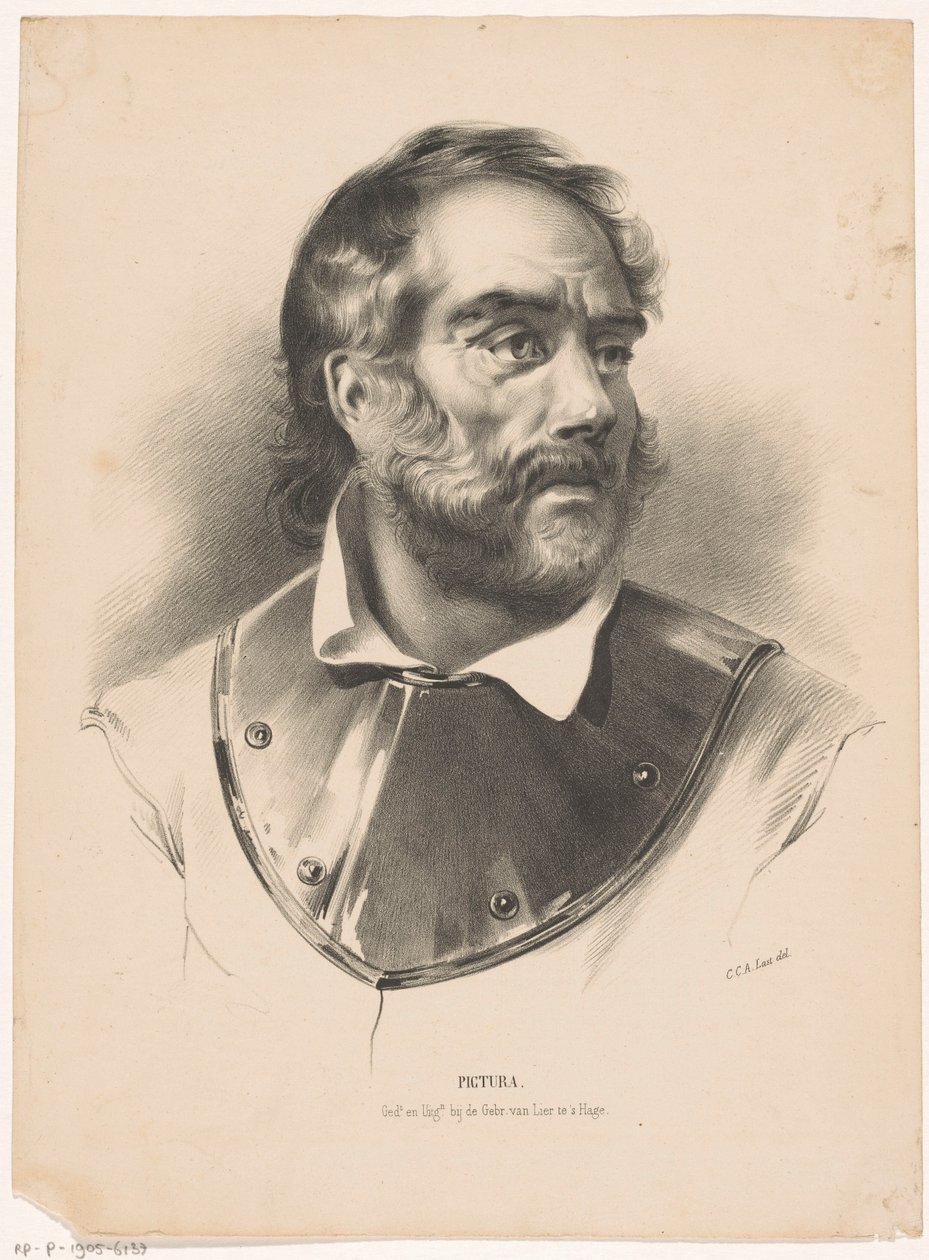 Mann med jernringkrage Pictura (serietittel på objekt) av Carel Christiaan Antony Last