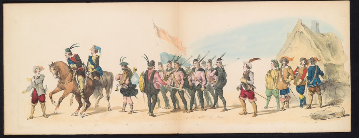 Maskerade av Leiden-studentene, 1850 (plate 11) Intogt av Frederik Hendrik i 