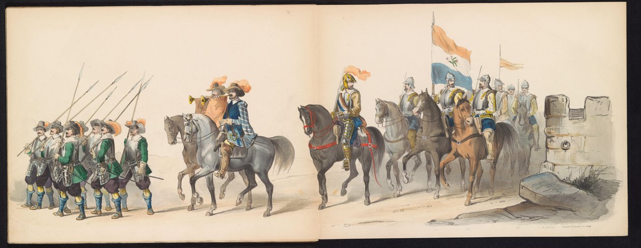 Masquerade of the Leiden Students, 1850 (Tavle 13) Intogt av Frederik Hendrik i 