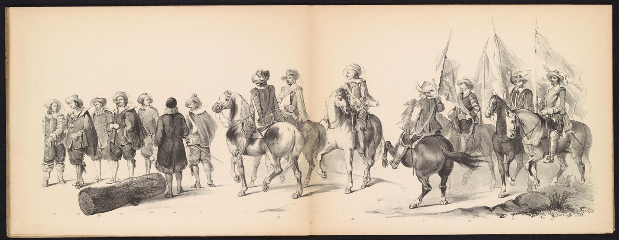 Masquerade of the Leiden Students, 1850 (plate 9) Intogt av Frederik Hendrik i 