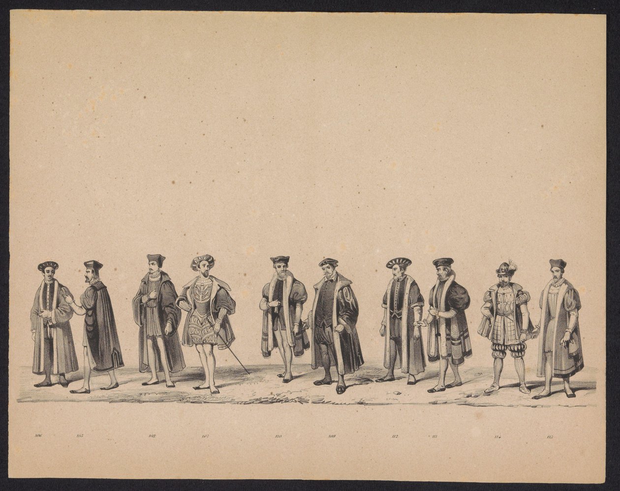 Utrecht-studentenes maskerade, 1846 (plate 19) Illustrasjon av den kostymede prosesjonen, som viser inntoget av Filip II, prins av Spania, i Utrecht, 3. oktober 1549, holdt 17. juni 1846, av HH Studenten der Utrechtsche av Carel Christiaan Antony Last