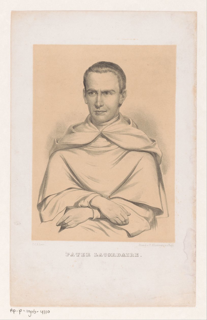 Portrett av Jean-Baptiste Henri Lacordaire av Carel Christiaan Antony Last