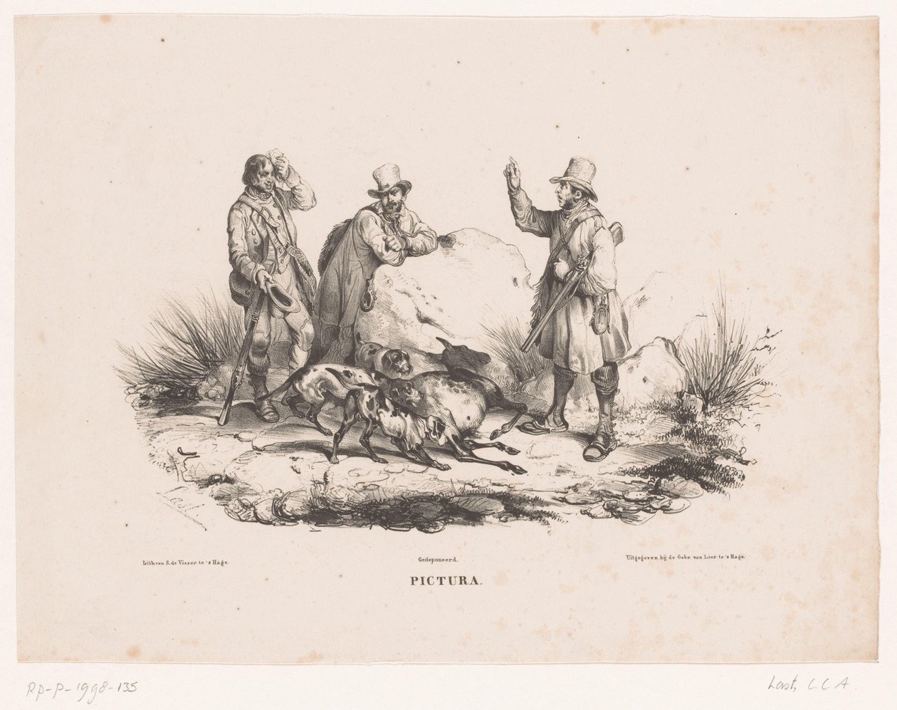 Rustende jagers Pictura (serietittel på objekt) av Carel Christiaan Antony Last