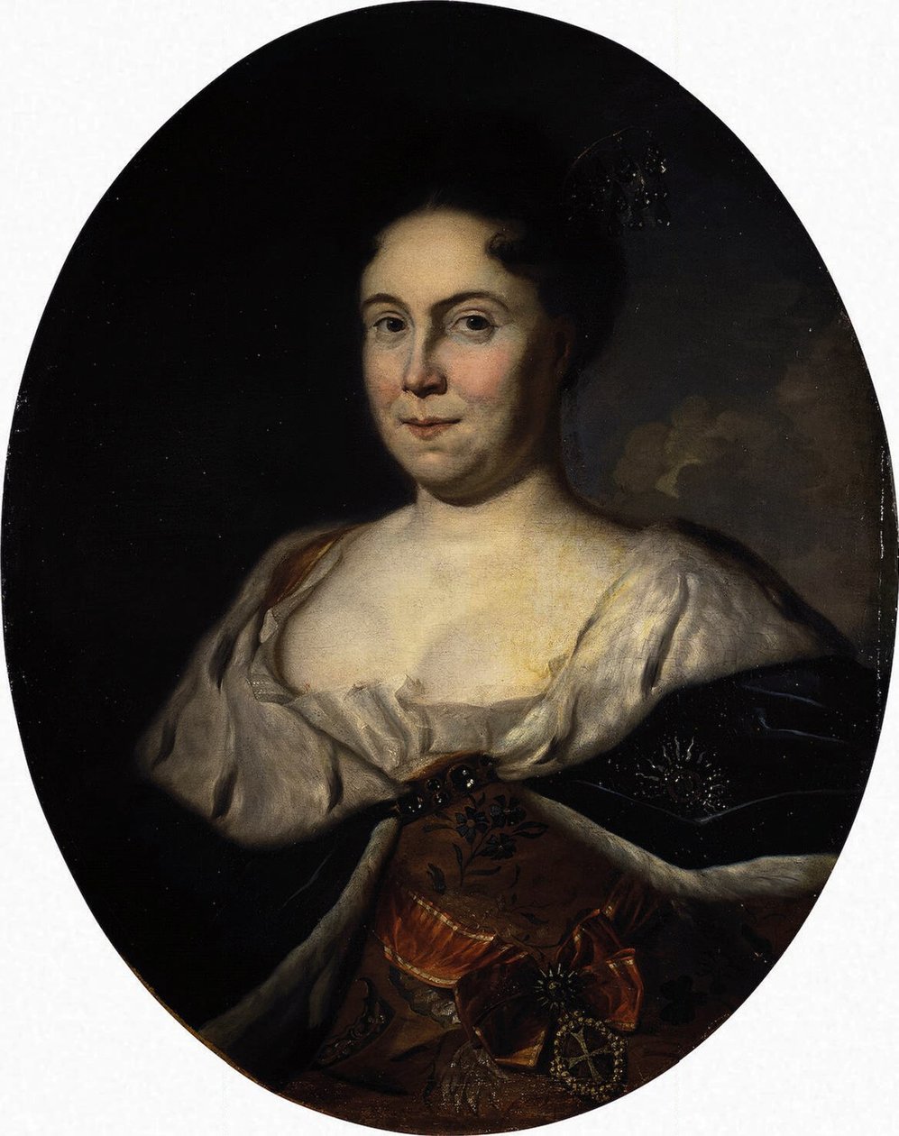 Portrett av keiserinne Catherine I. 1684-1727, 1717 av Carel De Moor