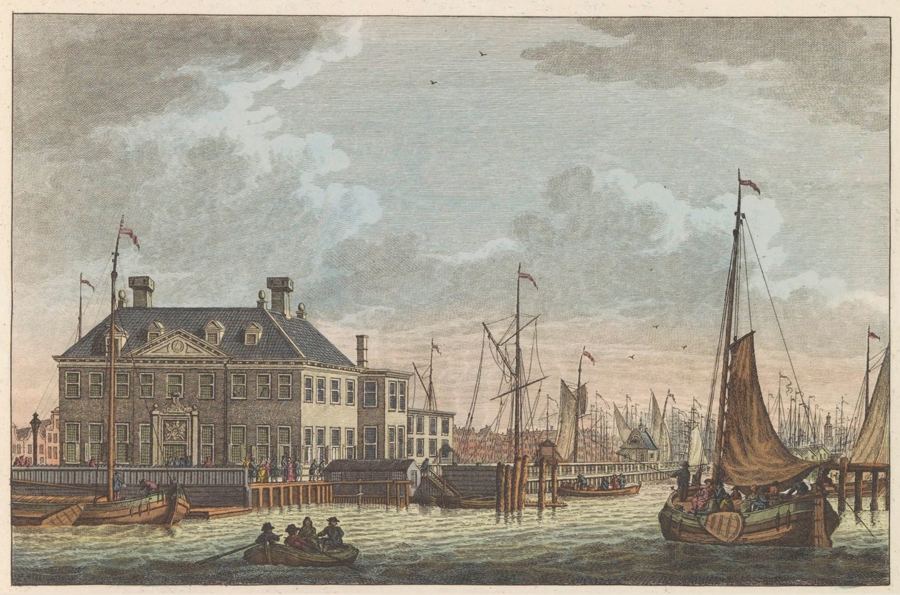 Utsikt over New City Inn, ca. 1790 Nieuwe Stads-Herberg i Amsterdam / Vue de L