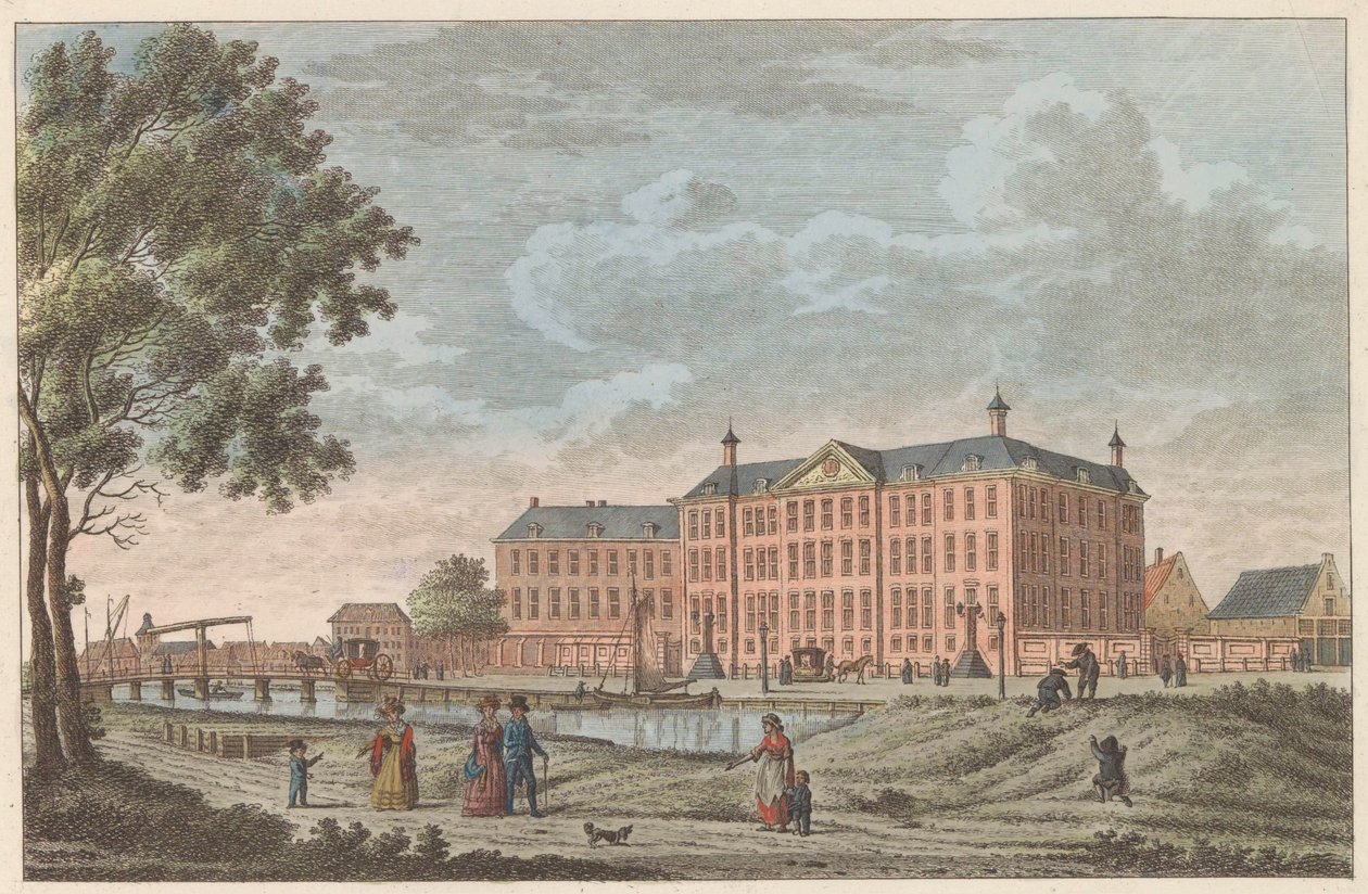 Lutherse Diaconiehuis te Amsterdam, ca. 1790 Luthersche Diaconie en Bestedelingenhuis te Amsterdam / Hospice for lutherske foreldreløse barn og pensjonat for denne religionens alderdom (tittel på objekt) av Carel Frederik Bendorp (I)