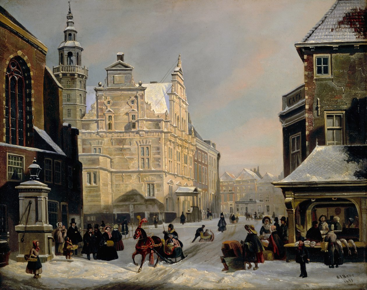 Rådhuset, Haag, 1853 av Carel Jacobus Behr