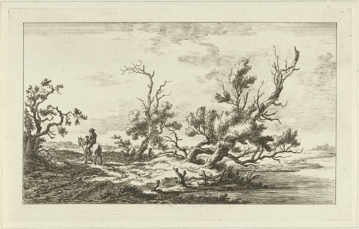 Rytter i et landskap Landskap (A-F) (serietittel) av Carel Lodewijk Hansen