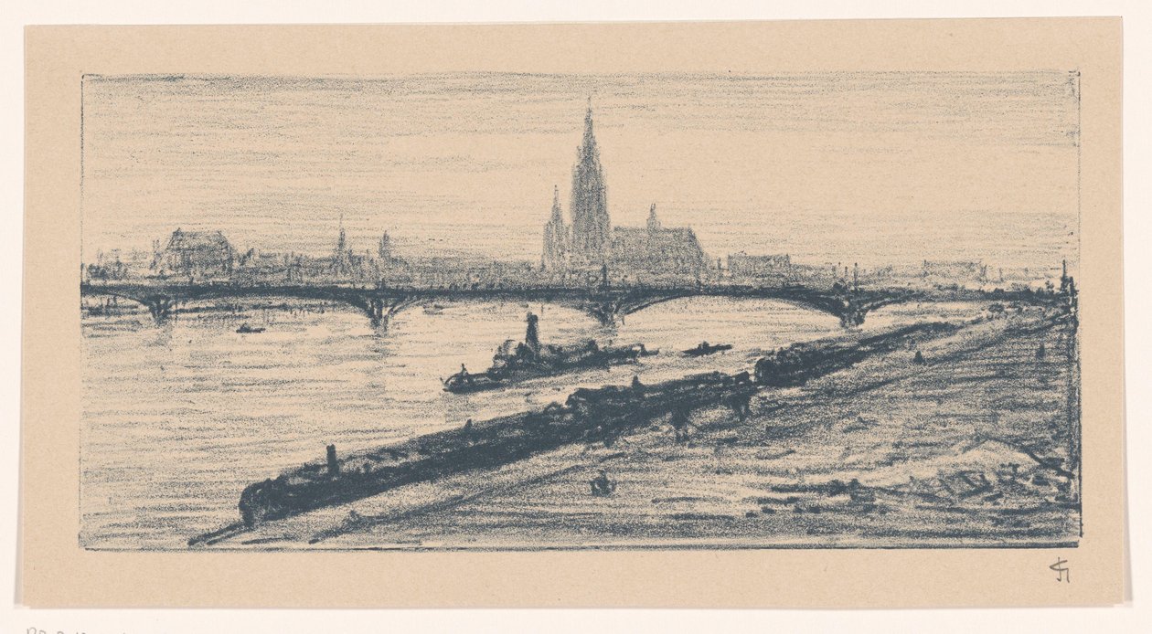 Utsikt over Frankfurt am Main av Carel Nicolaas Storm van 