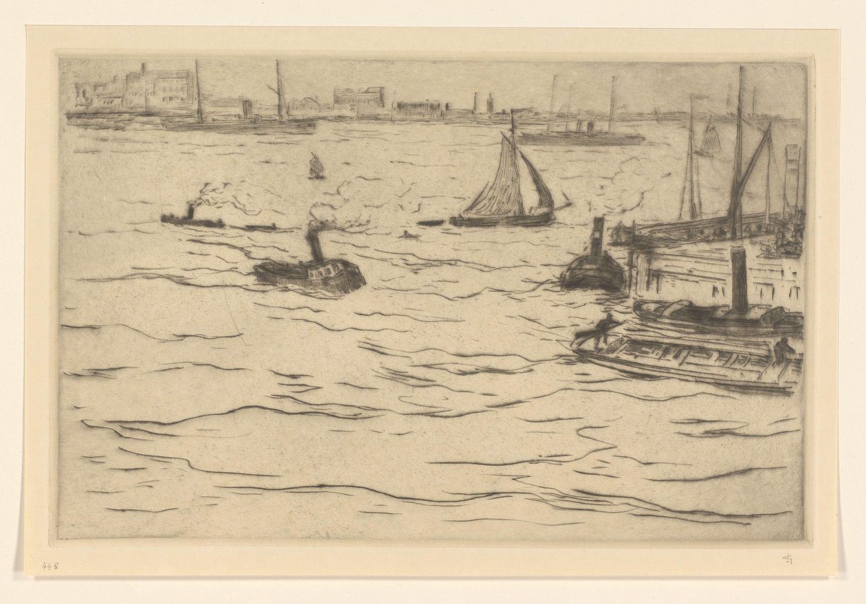 Utsikt over Maas i Rotterdam Maas i Rotterdam (original tittel) av Carel Nicolaas Storm van 