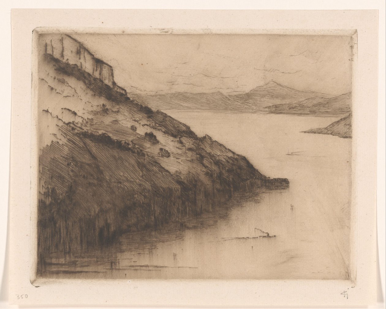 Utsikt over Vierwaldstättersee sett fra Axenstein av Carel Nicolaas Storm van 