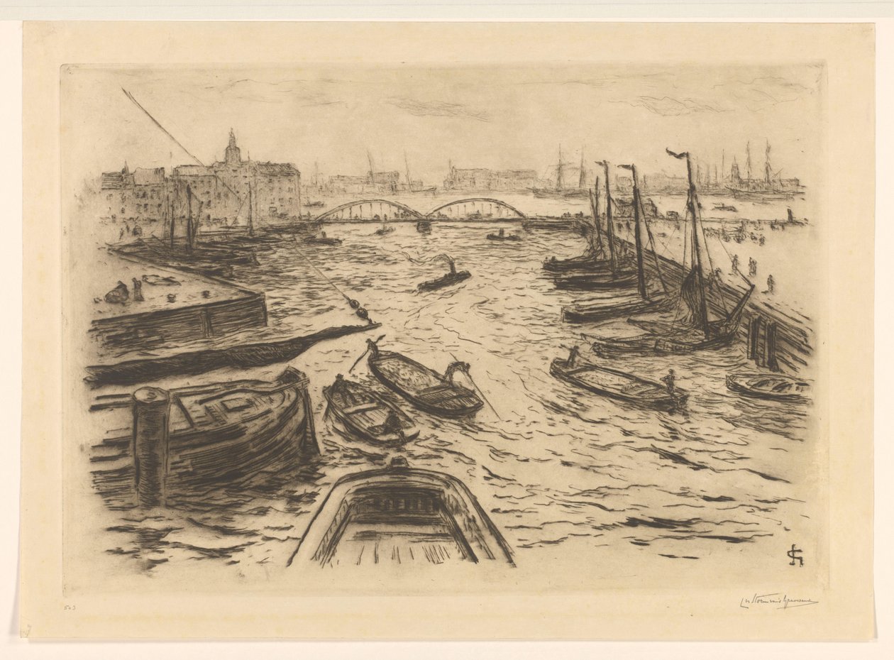 Havneutsikt av Carel Nicolaas Storm van 