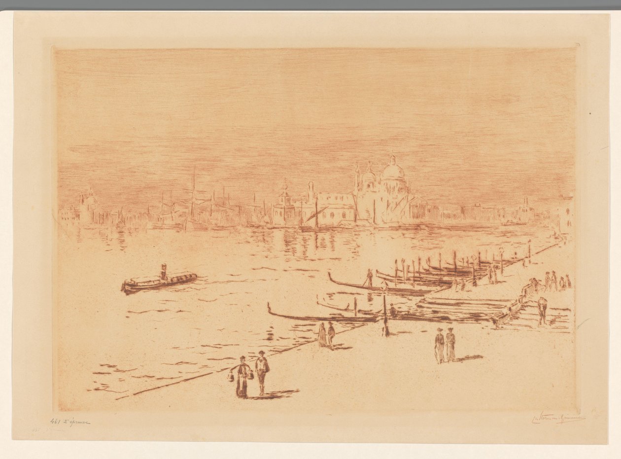 Kai med turgåere i Venezia av Carel Nicolaas Storm van 
