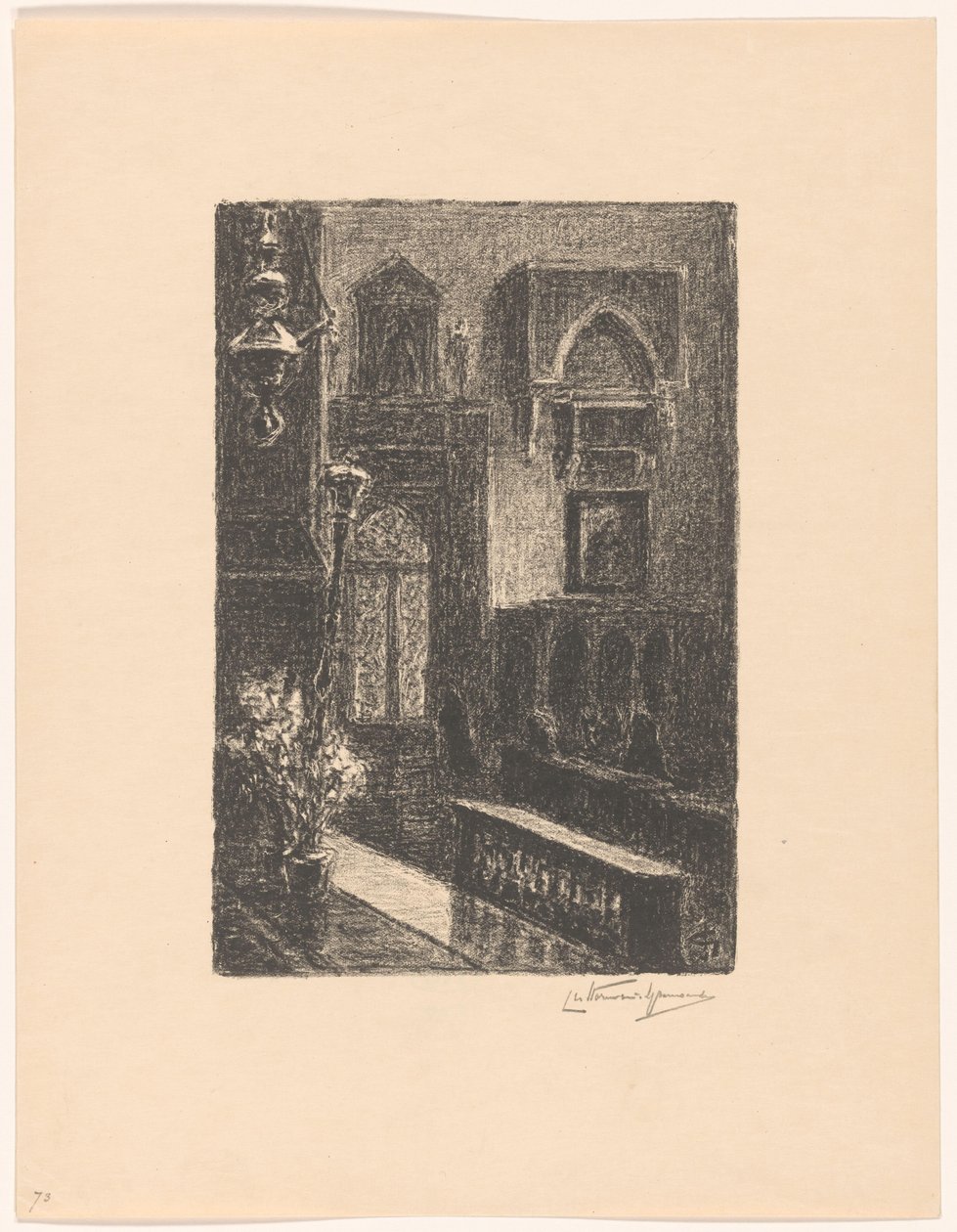 Kirkens interiør i Venezia av Carel Nicolaas Storm van 