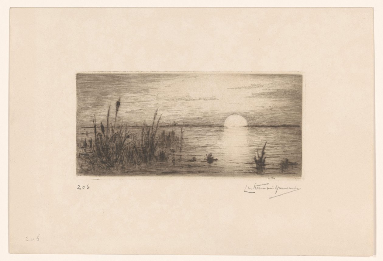 Solnedgang av Carel Nicolaas Storm van 