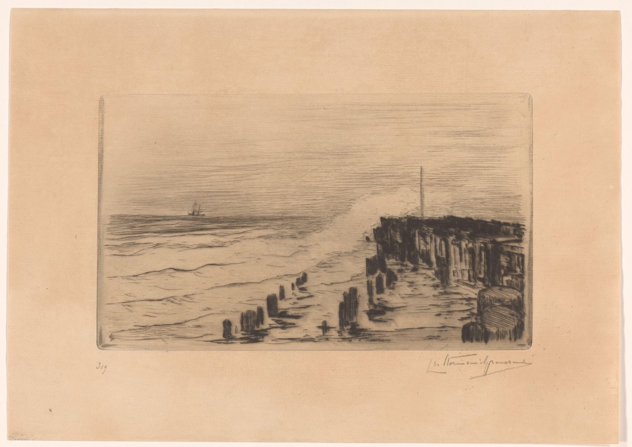 Pier av Vlissingen av Carel Nicolaas Storm van 