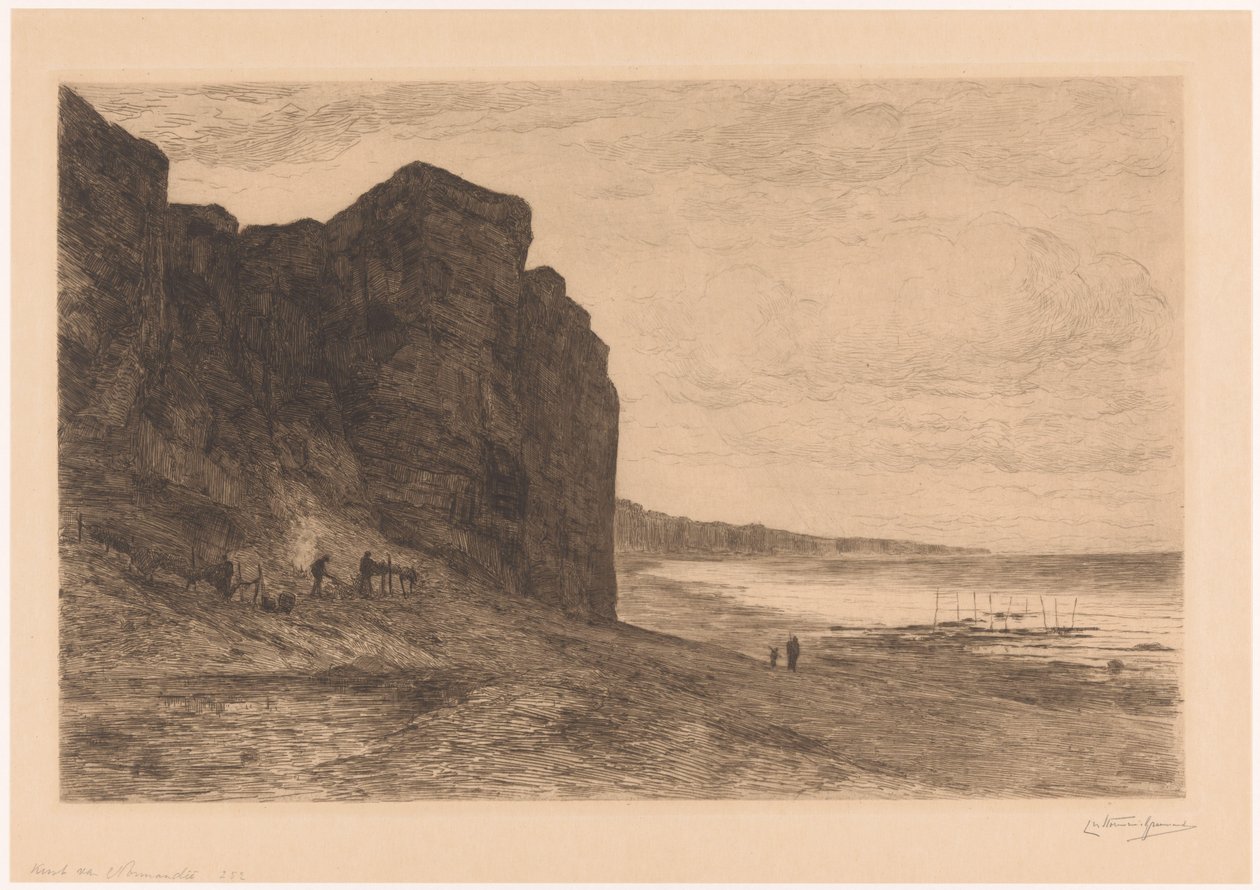 Rotskust ved Veules Klipper nær Veules, Normandiekysten (original tittel) av Carel Nicolaas Storm van 