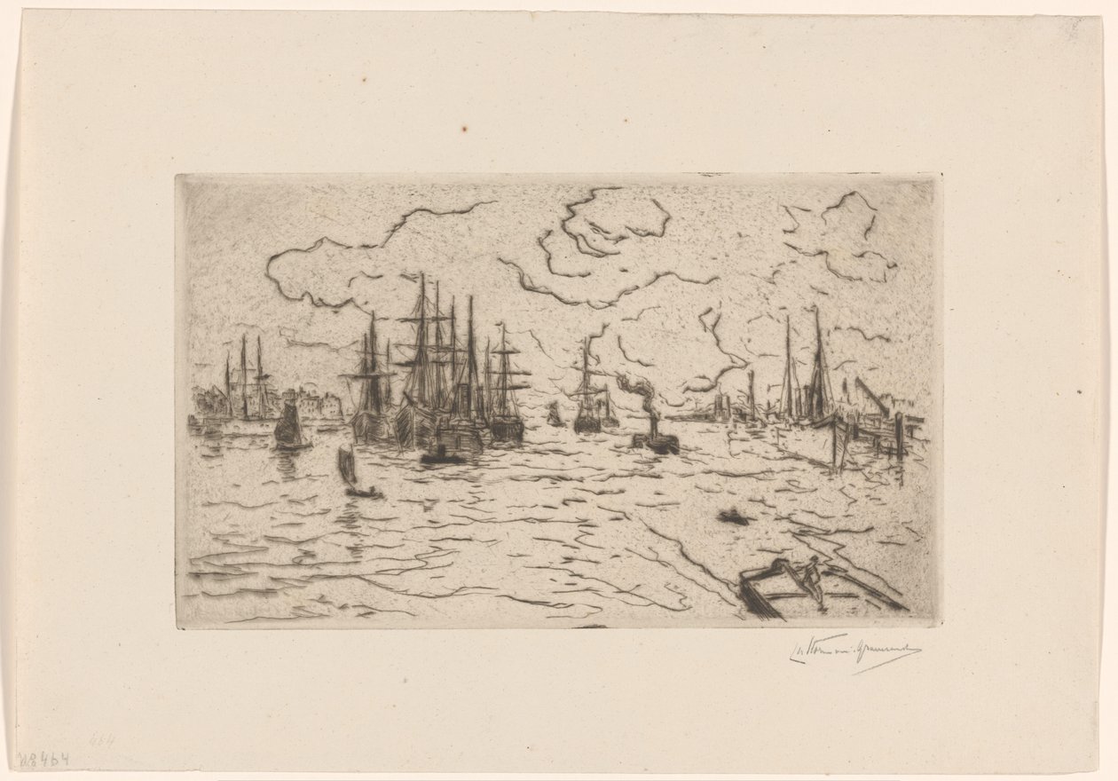 Skip på Maas av Carel Nicolaas Storm van 