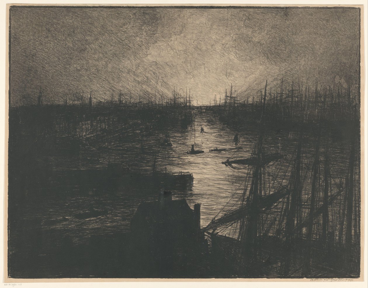 Hamburg havn av Carel Nicolaas Storm van 