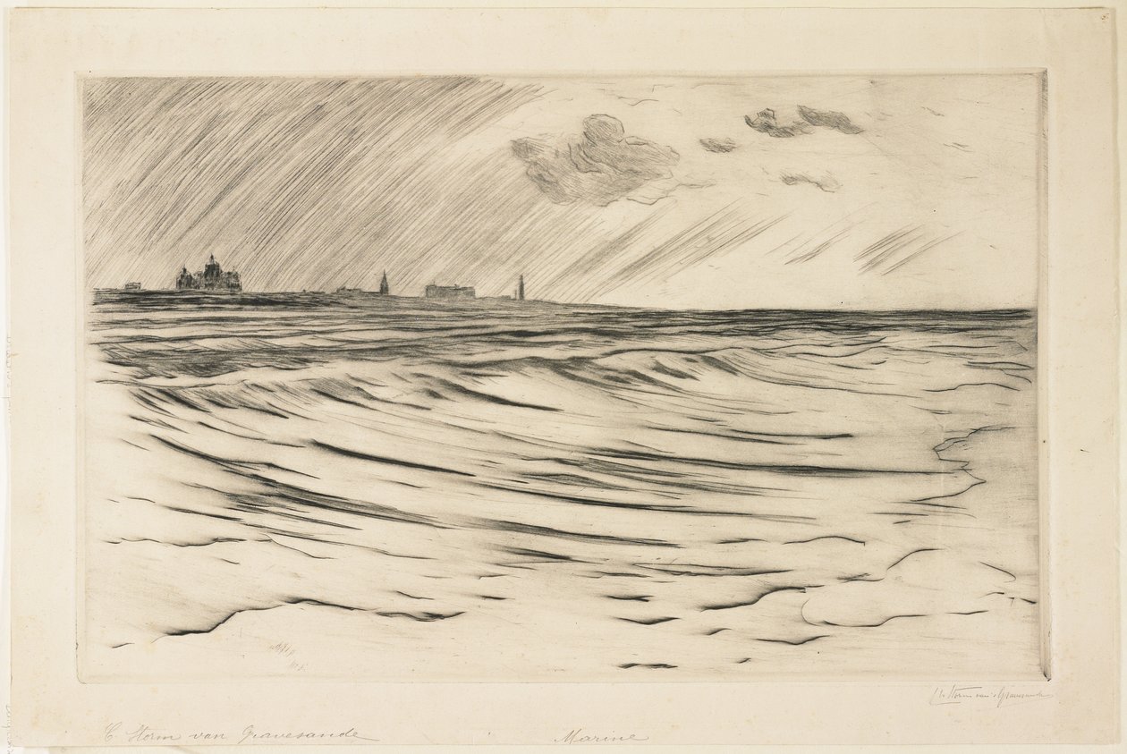 Marine-Surf av Carel Nicolaas Storm van 
