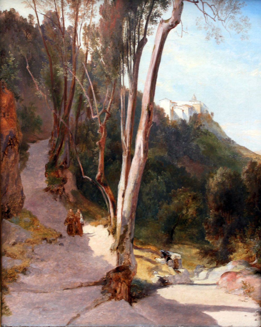 Spor til Castel Gandolfo av Carl Blechen