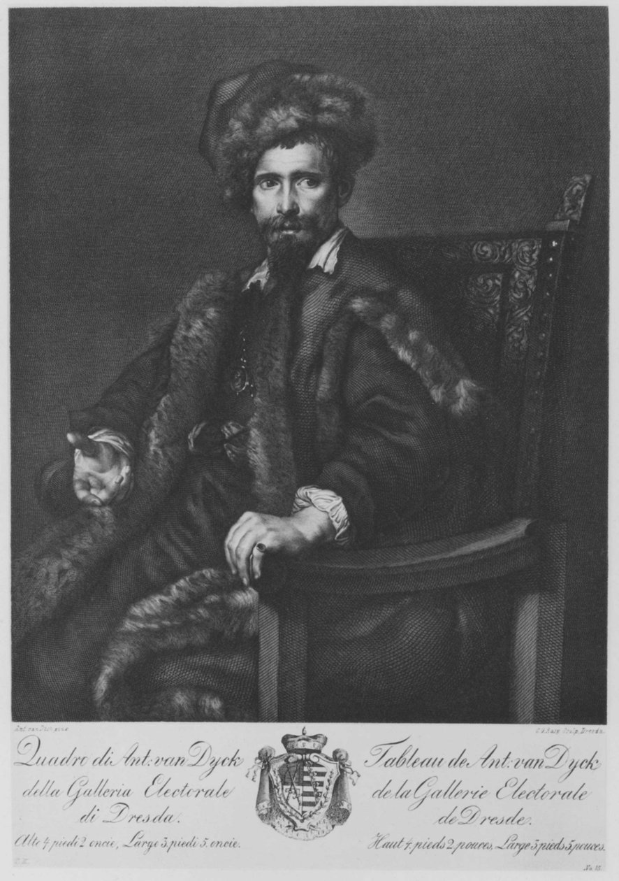 Portrett av en herre i pels (prins Rhodokanakis-Giustiniani av Chios) av Carl Gottlieb Rasp