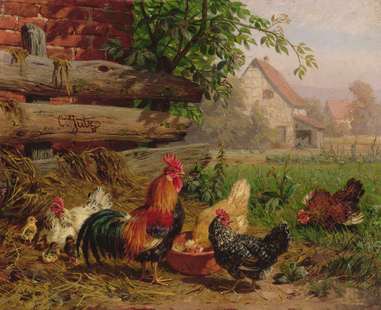 Gårdshøns av Carl Jutz