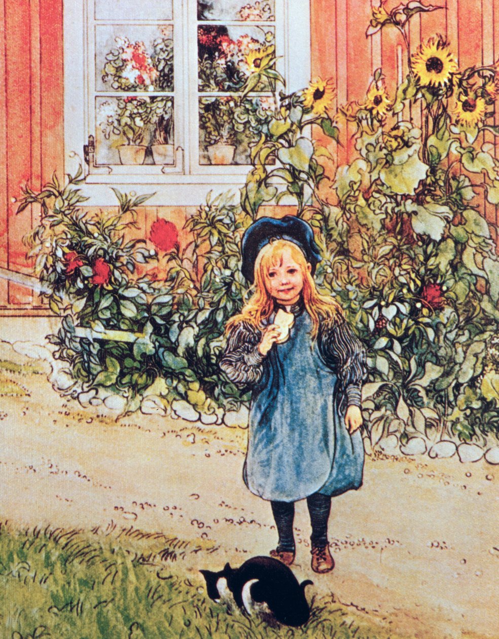 Brita med solsikker av Carl Larsson