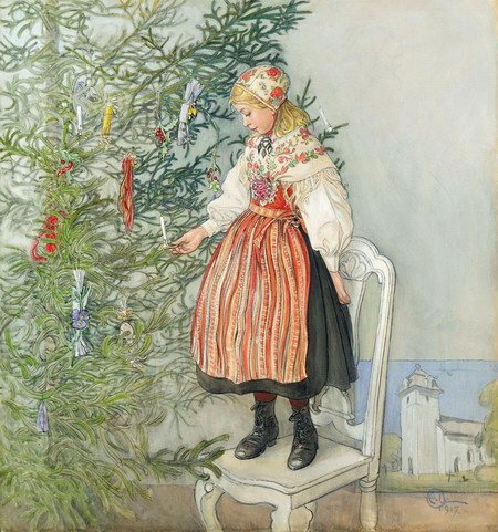 Dekorere treet av Carl Larsson