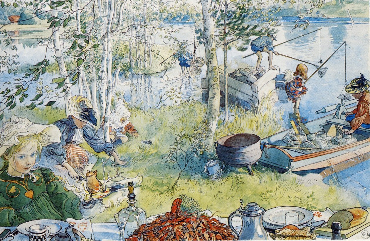 Krabbefangsten av Carl Larsson