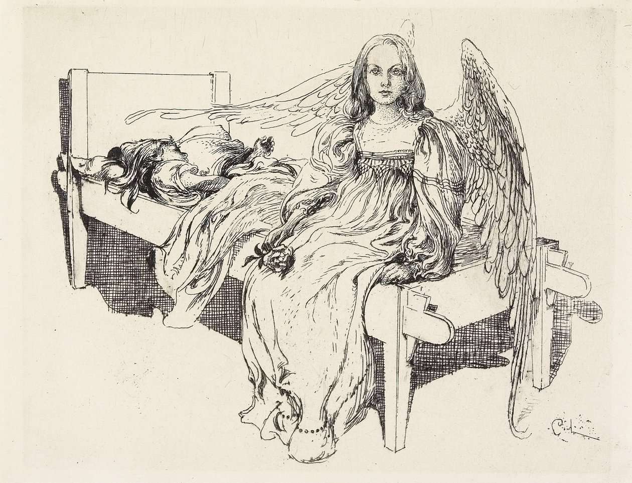 The Guardian Angel, 1905 av Carl Larsson