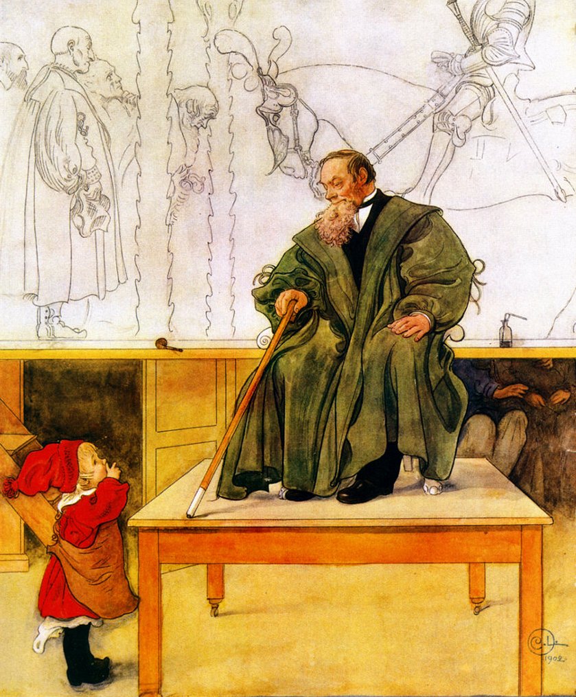 Bestefar og Esbjörn av Carl Larsson