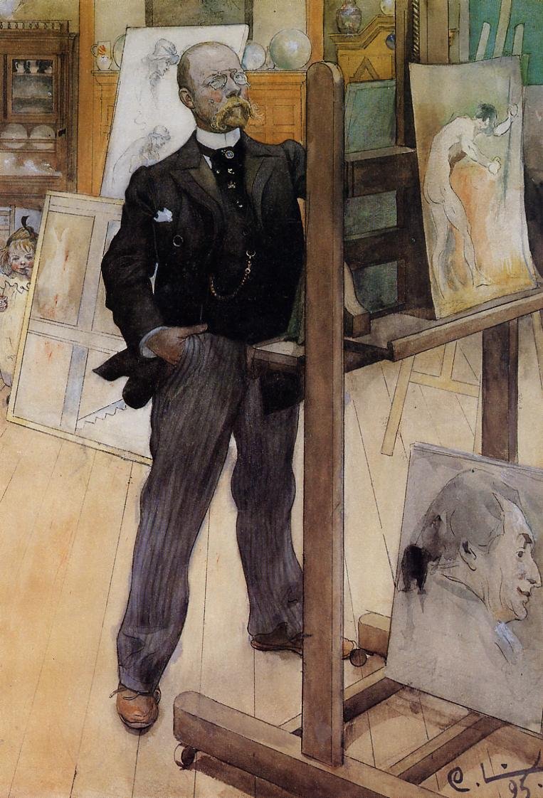 Selvportrett av Carl Larsson