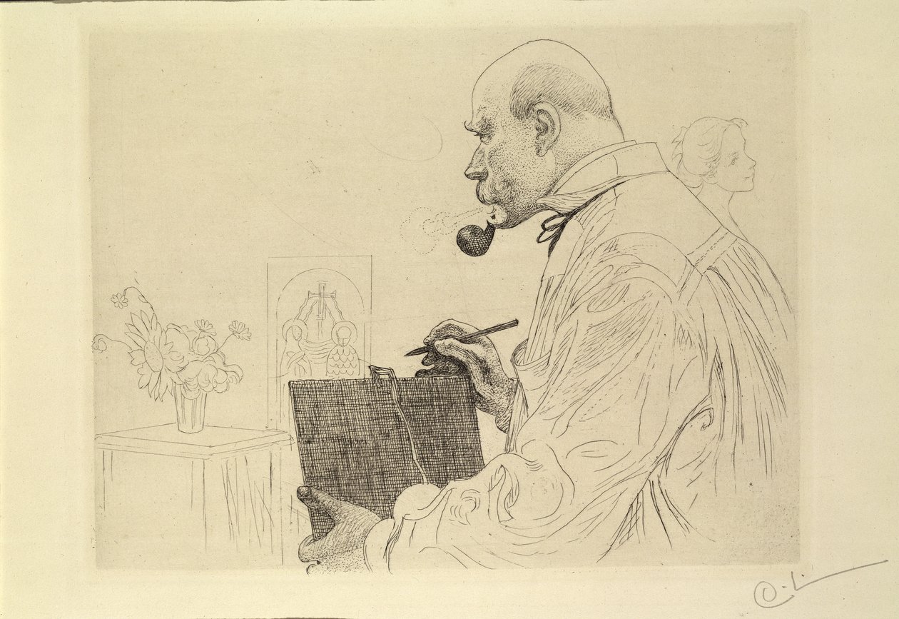 Selvportrett, ca. 1912 av Carl Larsson