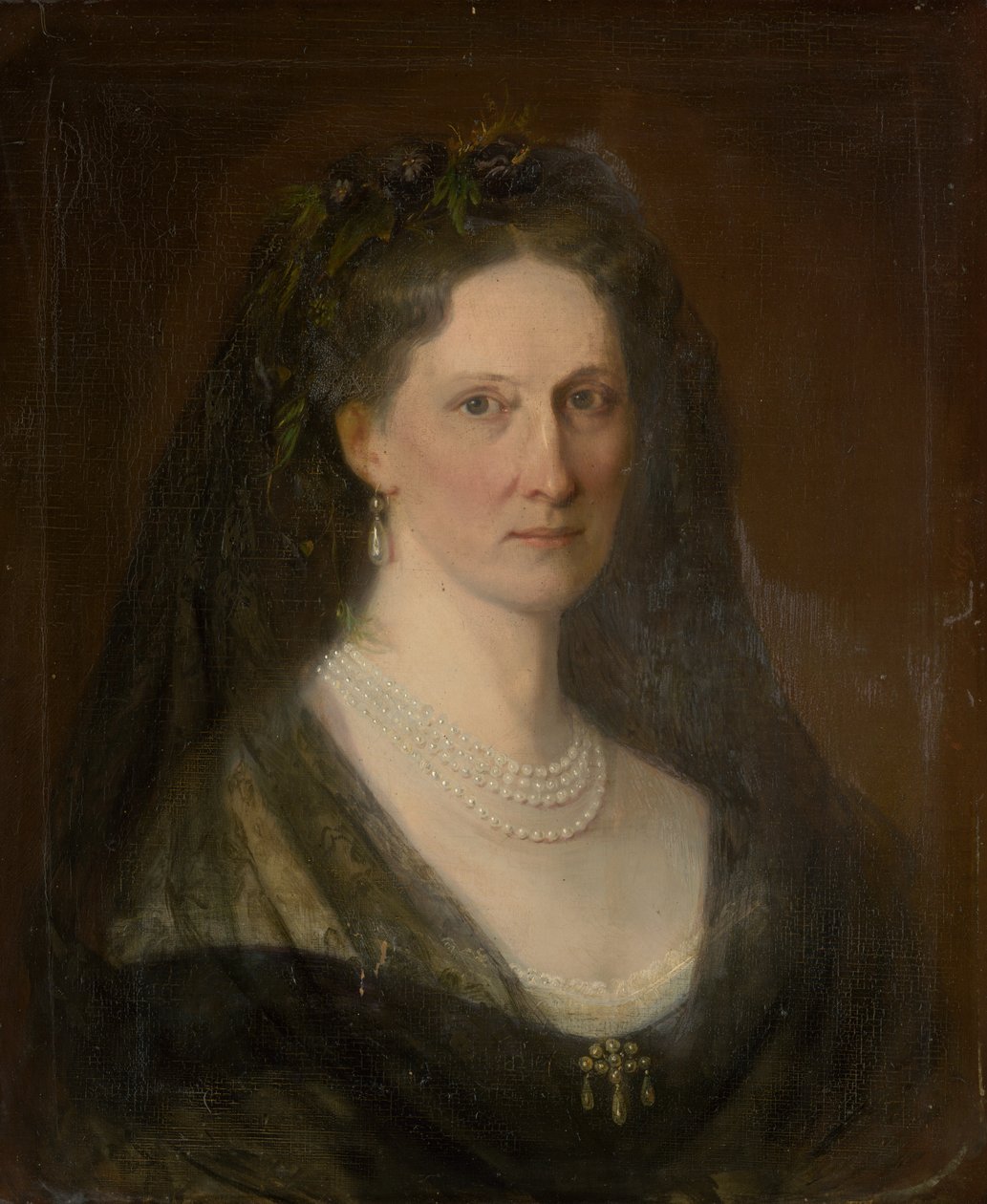 Portrett av baronesse Hedwig Mednyanska av Carl Martin Ebersberg