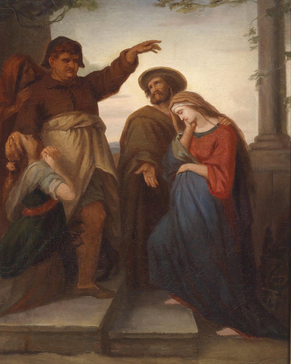 Joseph og Maria leter etter et herberge av Carl Rahl