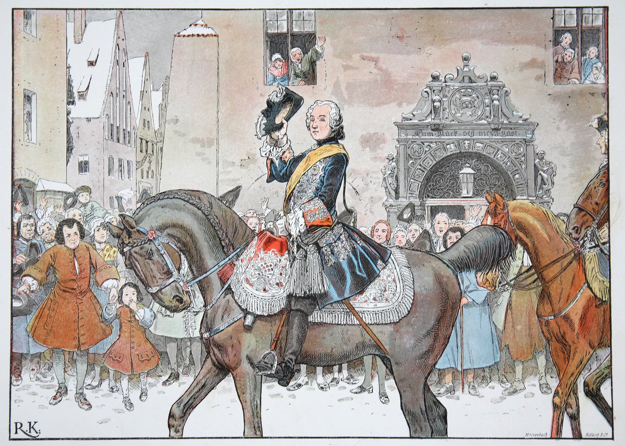 Samling av den prøyssiske kongen i Breslau, 3. januar 1741 av Carl Röchling