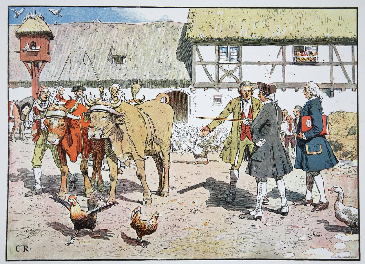 Kronprins Frederick på de kongelige domenene, Kustrin, 1751 av Carl Röchling