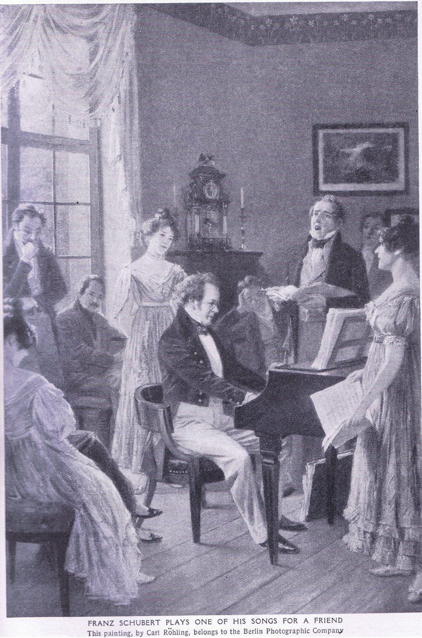 Schubert spiller en sang for en venn av Carl Rohling