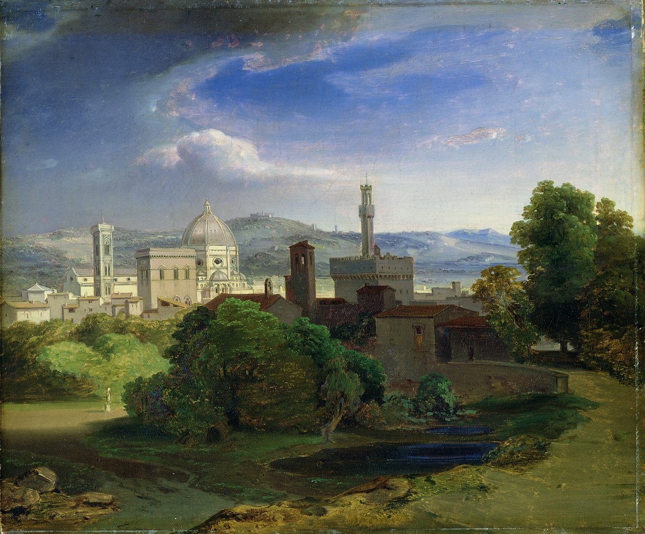 Utsikt over Firenze, ca. 1829 av Carl Rottmann