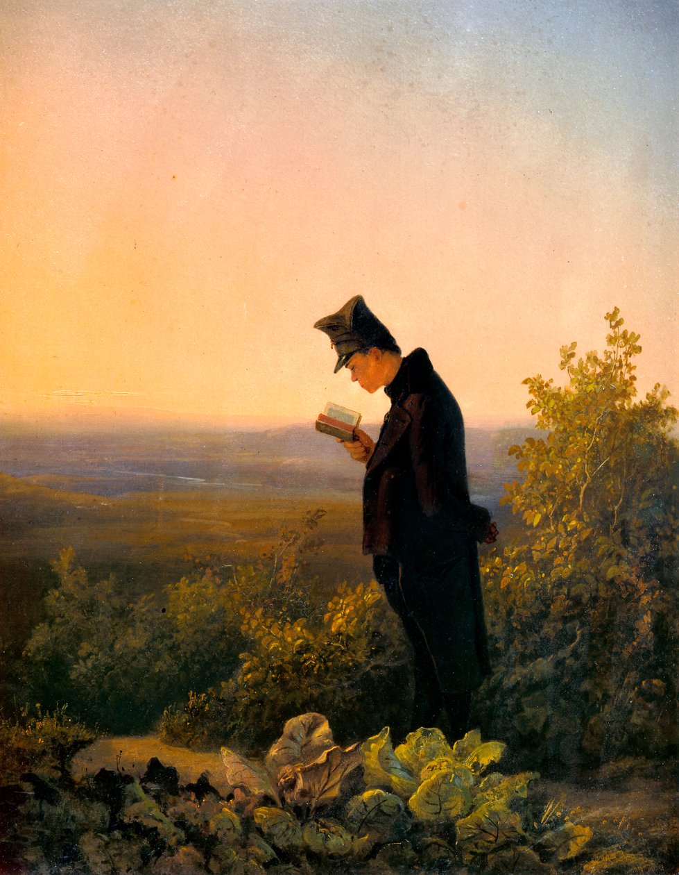 Kvelden breviary av Carl Spitzweg